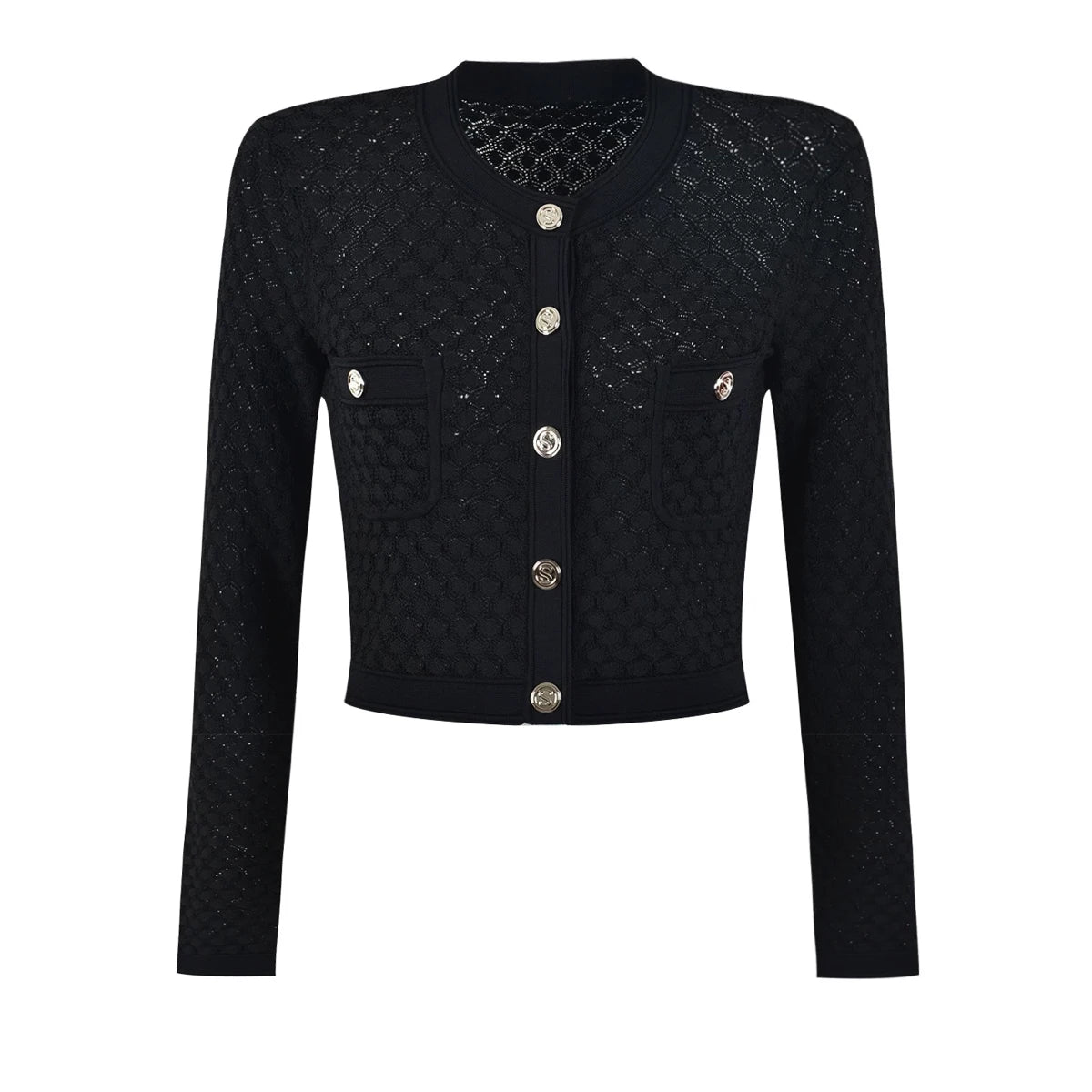 Loose Round Neck Long Sleeve Knitted Top Coat - Nini Styles