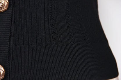 Round Neck Knitted Fabric Exquisite Cardigan High Quality Nini Styles