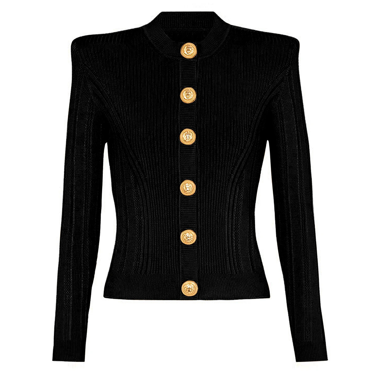 Round Neck Knitted Fabric Exquisite Cardigan High Quality Nini Styles
