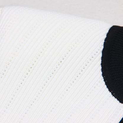 Knitted Short Sleeve Round Neck Slim Fit Cardigan - Nini Styles