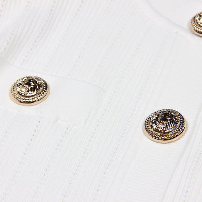 Long Sleeve Short Round Neck Cardigan - Nini Styles
