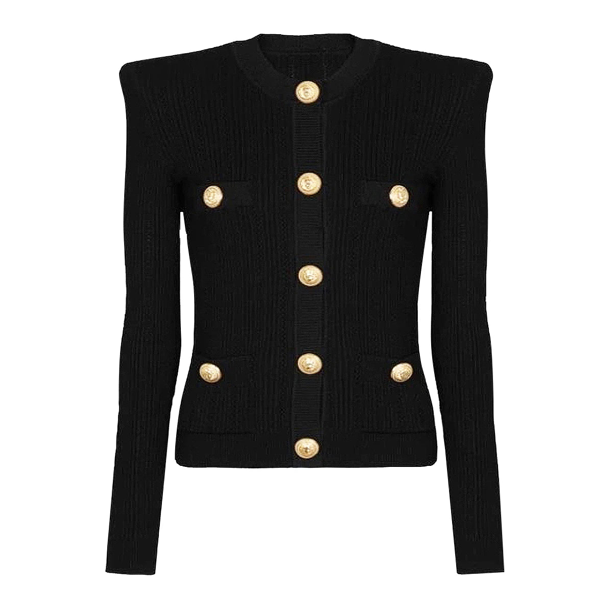 Long Sleeve Short Round Neck Cardigan - Nini Styles