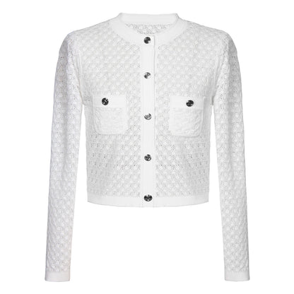 Loose Round Neck Long Sleeve Knitted Top Coat - Nini Styles
