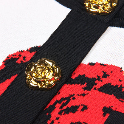 Slim Short Sleeve Shirt With Rose - Nini Styles