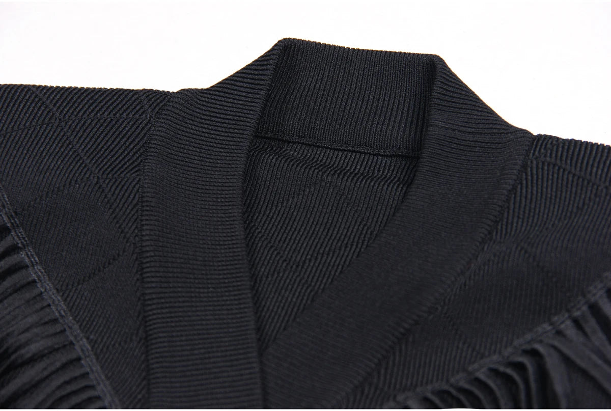 Long Sleeve V-Neck Cardigan Top - Nini Styles