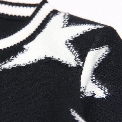 Long Sleeve Round Neck Knitted Cardigan Sweater - Nini Styles