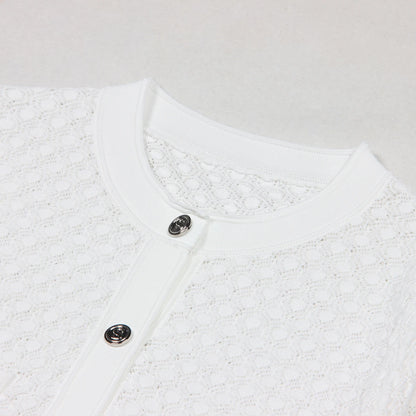 Loose Round Neck Long Sleeve Knitted Top Coat - Nini Styles