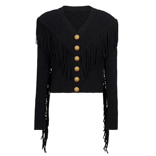 Long Sleeve V-Neck Cardigan Top - Nini Styles